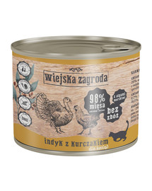 WIEJSKA ZAGRODA Kitten Dinde et poulet 200 g pour les chatons