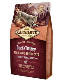 CARNILOVE Chat adulte Grande Race Canard & Dinde 6 kg
