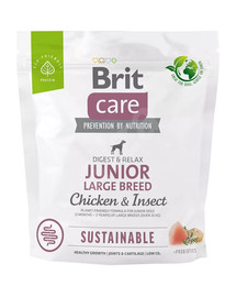BRIT Care Sustainable Junior Grandes Races avec poulet et insectes 1 kg