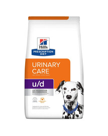 HILL'S Prescription Diet Canine U/D Urinary Care Nourriture pour chiens spécifique problèmes urinaires 2 x 10 kg