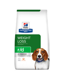 HILL'S Prescription Diet r/d Weight Reduction au poulet pour les chiens Adultes en surpoids 2x10 kg