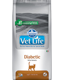FARMINA Vet Life Diabetic 10 kg - Nourriture vétérinaire pour chats adultes souffrant de diabète