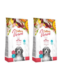 CALIBRA Verve Adult Small Chicken&Duck - Croquettes au poulet et au canard pour chiens adultes de petites races - 12 kg (2x6 kg)