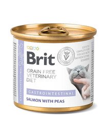 BRIT Veterinary Diet Gastrointestinal Salmon&Pea régime gastro-intestinal pour chats 200 g