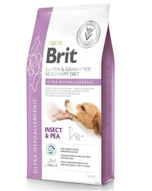 BRIT Veterinary Diets Dog Ultra-Hypoallergenic 12 kg Croquettes pour chiens souffrants des allergies