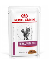 ROYAL CANIN Renal Feline bœuf 24 x 85 g nourriture humide pour les chats souffrant d'insuffisance rénale chronique