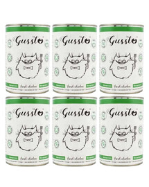 GUSSTO Cat Fresh Chicken 6x400 g - nourriture humide pour chats au poulet