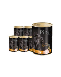 DOLINA NOTECI PIPER -  pâtée de caille pour chiens adultes - 24 x 400 g