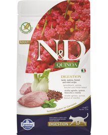 FARMINA N&D Digestion Agneau, Quinoa & Fenouil 1.5 kg - pour chats adultes avec intolérances alimentaires