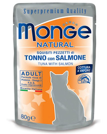 MONGE Cat Jelly Thon et saumon 80 g