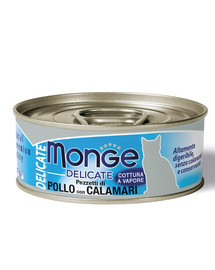 MONGE Delicate Cat Poulet avec Calamars 80 g