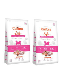CALIBRA Life Adult Small Breed Chicken - Croquettes au poulet pour chiens adultes de petites races - 12 kg (2x6 kg)