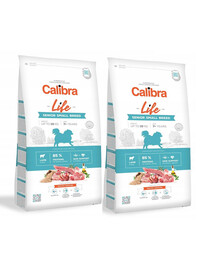 CALIBRA Life Senior Small Breed Lamb - Croquettes d'agneau pour petites races et chiens âgés - 12 kg (2x6 kg)