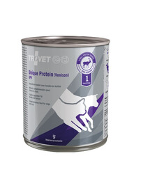 TROVET Unique Protein Venison UPV Aliment complémentaire pour chiens et chats avec vension 6x800 g