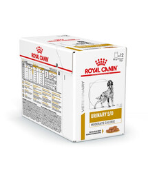 ROYAL CANIN Dog Urinary S/O Moderate Calories sachet 24 x 100 g nourriture humide à teneur réduite en calories pour chiens adultes souffrant de troubles des voies urinaires inférieures