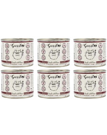 GUSSTO Cat Fresh Wild Boar 6x200 g - nourriture humide pour chats au sanglier