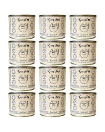 GUSSTO Cat Fresh Lamb 12x200 g - nourriture humide pour chat à l'agneau