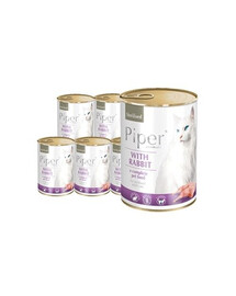 DOLINA NOTECI PIPER - pâtée au lapin pour chats stérilisés - 12 x 400 g