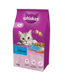 WHISKAS Adulte 7 kg de nourriture sèche complète pour chats adultes au thon délicieux