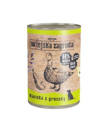 WIEJSKA ZAGRODA - nourriture humide canard et poire, sans céréales, pour chiens - 400 g
