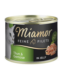 MIAMOR Feline Filets Thon avec légumes en gelée 185 g