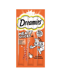 DREAMIES Aliment complémentaire pour chats adultes au délicieux poulet 30 g