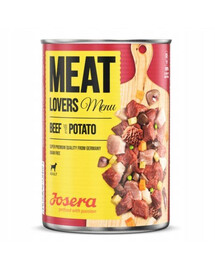 JOSERA Meatlovers Menu Aliment humide avec du bœuf et des pommes de terre 800g