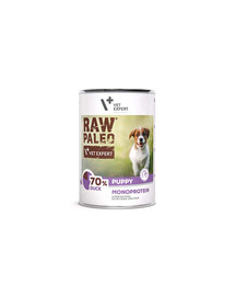 VETEXPERT Raw Paleo Duck Puppy Can -  Pâtée de canard pour chiots - 400g