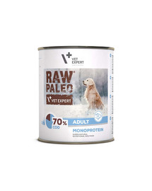 VETEXPERT Raw Paleo - Pâtée de cabillaud pour chiens adultes - 800g