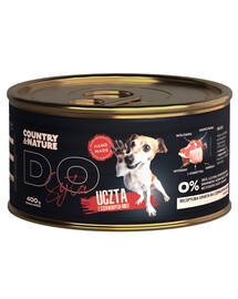 COUNTRY&NATURE Nourriture humide pour chiens à base de viande rouge 400 g