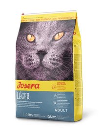JOSERA Cat Leger - Croquettes pour chats adultes avec une activité faible - 10 kg