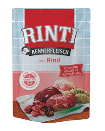 RINTI Kennerfleisch Beef - Sachet de viande de boeuf - 400 g 5+1 GRATUIT