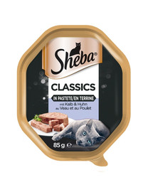 SHEBA Classics 85 g Pâté au veau et au poulet