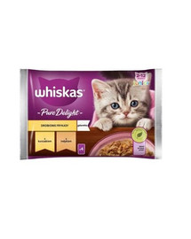 WHISKAS Pure Delight Junior Beignets de volaille au poulet et à la dinde 4x85g