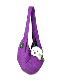 LAUREN DESIGN Premium Sac Letterman pour chien ou chat jusqu'à 6 kg - violet