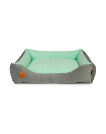 LAUREN DESIGN Tanière VELVET CEZAR velours gris + minky mint
