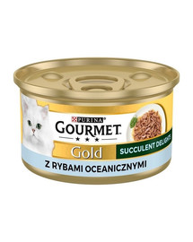 GOURMET Gold Adult Succulent Delights aux poissons d'ocean 85g