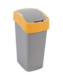CURVER Poubelle "FLIP BIN" 9L Argent/orange