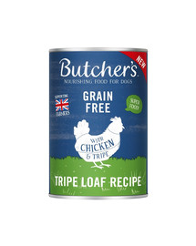 BUTCHER'S Original Tripe Chicken & Tripe 400g aliments pour chiens, poulet et panse, pâté