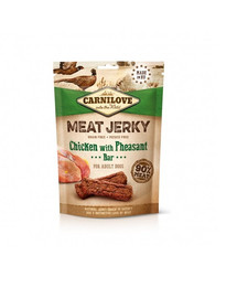 CARNILOVE Jerky Chicken with pheasant 100g poulet et faisan