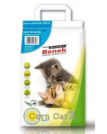 BENEK Super Corn Cat Litière 25 L Parfum de brise de mer