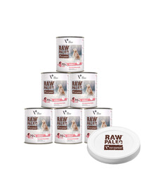 VETEXPERT Raw Paleo Pork Adult Can - Monoprotéine Porc pour chiens adultes - 6x800g + couvercle GRATUIT