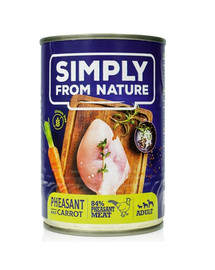 SIMPLY FROM NATURE Conserve Faisan avec carottes pour chien 400 g