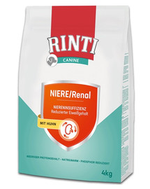 RINTI Canine Kidney/Renal Chicken - avec poulet en cas d'insuffisance rénale - 4kg