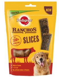 PEDIGREE Ranchos Slices 8 x 60g – friandises pour chiens au bœuf