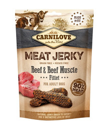 CARNILOVE Meat Jerky Beef & Beef Muscle fillet 100g stick au bœuf