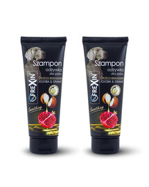 FREXIN Shampooing et après-shampooing 2 en 1 pour chiens Jojoba & granat 2x220 g