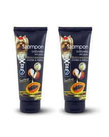 FREXIN Shampooing avec après-shampooing 2in1 pour chiens Jojoba & Papaja 2x220 g