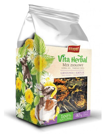 VITAPOL Vitaherbal mélange d'herbes pour rongeurs et lapins 40 g