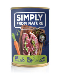 SIMPLY FROM NATURE Conserve pour chiens canard et carottes 400 g